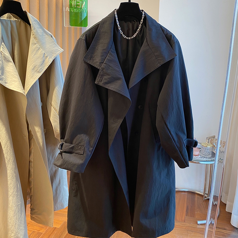 European Style Plus-Size Trench Coat for Women, Spring 2026 New Model, Versatile and Slimming Mid-Length Coat for Curvy Women, Trendy