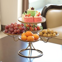 Fruit plate living room creative household fruit plate Creative modern living room coffee table Multi-functional European simple modern multi-layer