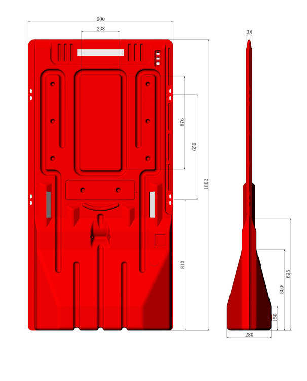 Three-hole water horse fence 18 meters water injection fence 15 meters anti-collision recovery construction rental new material blow molding second-hand