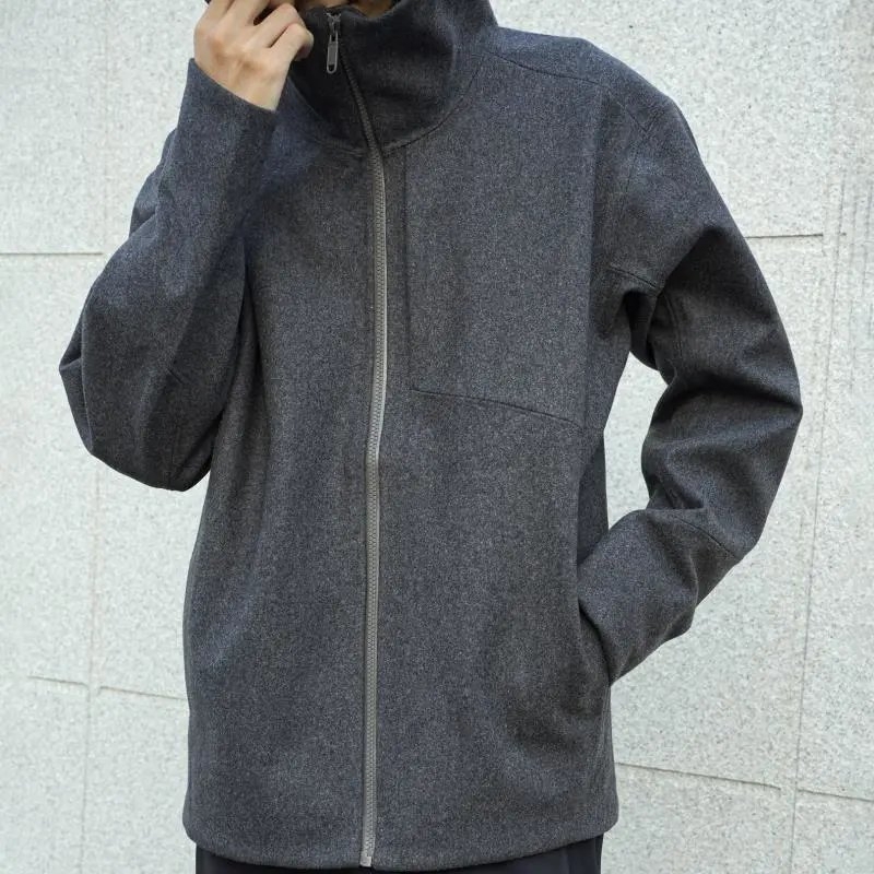 Shipped from Taizhou: Bird-Style High-End Blended Wool Business Hooded Jacket, Casual Outdoor Versatile Coat