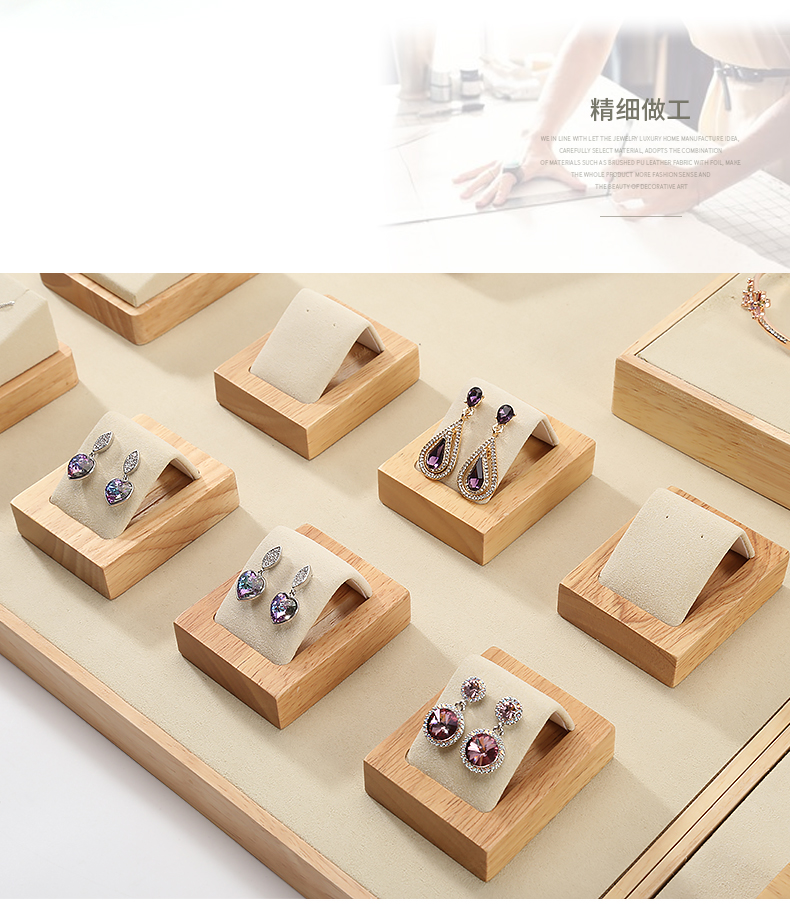 Trang sức hiển thị đạo cụ vòng cổ trang sức triển lãm vòng tay vòng đeo tay mặt dây ngọc bích triển lãm hỗ trợ hiển thị khay - Vòng đeo tay Cuff thạch anh tóc vàng