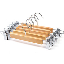 Solid Wood trousers rack pants clip pants hanging non-slip wooden clothing support retro hangers wood skirt clip clothing store