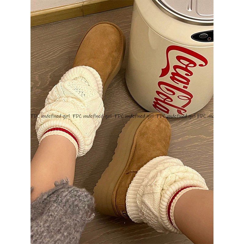 Accessories Snowy Boots Socks socks South Korean calf leather Thickened Autumn Winter Heaps Socks Socks socks Pure Color Knit Jk Socks Socks-Taobao