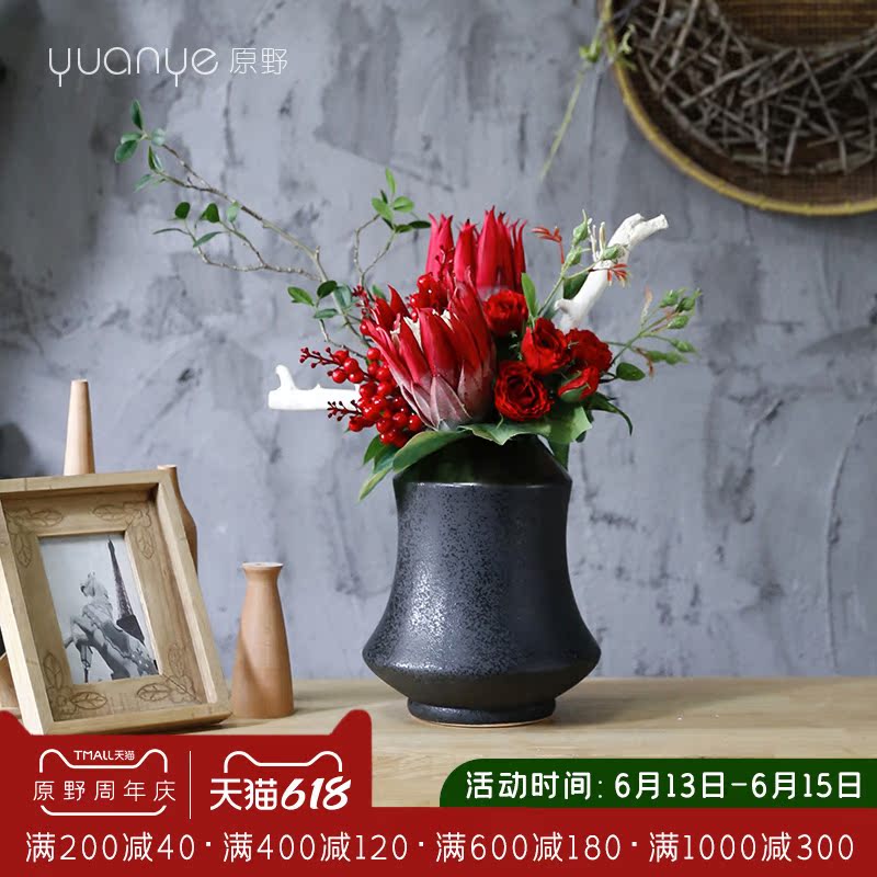 Emulated flower natural wind upscale Living room table Xuanguan Book room Tea Table Furnishing Decoration Flowers new Chinese style Garden Casual