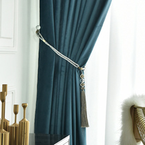 Light luxury high-grade atmosphere Nordic minimalist modern Dutch velvet padded full blackout living room bedroom velvet curtain fabric