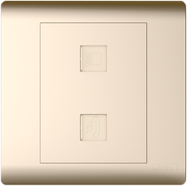 Chint golden telephone computer socket type 86 wall telephone cable network cable panel computer telephone socket