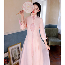 Improved Cheongsam Dress Summer Young Fashion Slim 2021 New Chinese Style Vintage Womens Wear