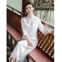 Cheongsam dress summer Chinese style 2021 new improved version young girl long daily antique skirt