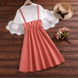 Платье для школьников, мини-юбка, летняя одежда, милый комплект, приталенный корсет, короткий рукав, для средней школы, подходит для подростков