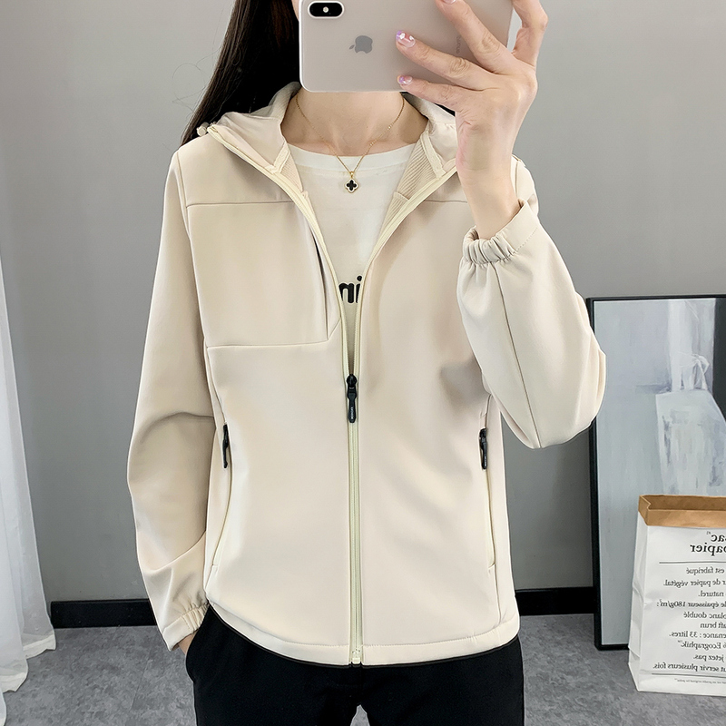 Outdoor Hooded Softshell Jacket Couple Style Top Sports Fleece Jacket Women's Windproof Warm Spring and Autumn Jacket Outdoor Hooded Softshell Jacket Couple Style Top Sports Fleece Jacket Women's Windproof Warm Spring and Autumn Jacket