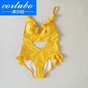 CORTUBO2018 mới gợi cảm rỗng nhỏ áo tắm một mảnh lá sen nữ bikini BIKINI - Bộ đồ bơi One Piece