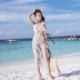 Đồ bơi nữ CORTUBO quần bốn dây nhỏ ngực tập hợp bãi biển thể thao kỳ nghỉ võ sĩ chia bikini - Bikinis Bikinis