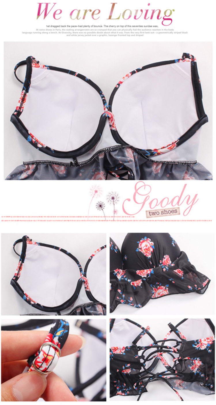CORTUBO áo tắm mới bikini cỡ lớn ba mảnh thép tấm tập hợp áo tắm nữ mỏng che bụng bảo vệ - Bikinis đồ bơi nữ liền thân