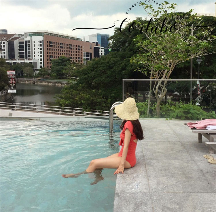 CORTUBO đơn giản và có họa tiết rắn màu che bụng thon gọn thon gọn bikini một mảnh bikini áo tắm nhiều màu nữ - Bộ đồ bơi One Piece áo bơi liền thân dài tay