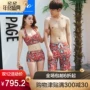 CORTUBO người yêu mới ăn mặc áo tắm ngực nhỏ tập hợp thép tấm bikini khăn quàng cổ áo tắm ba mảnh nam - Vài đồ bơi 	đồ đi biển cho cặp đôi