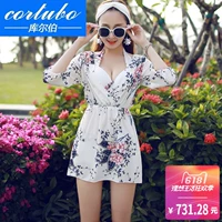CORTUBO áo tắm ba mảnh nữ đôi bikini gợi cảm bikini ba mảnh ngực nhỏ tập hợp thép tấm bikini - Bikinis bộ đồ bơi dài tay