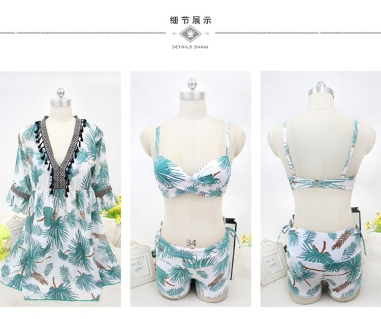 CORTUBO bikini counter mới ba mảnh béo che bụng áo tắm mỏng nữ nóng bỏng thương hiệu lớn, - Bikinis bộ bikini 3 món