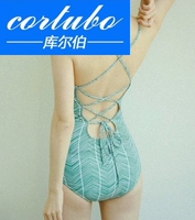 CORTUBO2018 bikini suối nước nóng ngực nhỏ bằng thép tấm tập hợp áo tắm một mảnh che bụng là áo tắm mỏng bảo thủ - Bộ đồ bơi One Piece áo tắm nữ liền thân