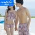 CORTUBO Đồ bơi Spandex Cặp đôi Hàn Quốc Suối nước nóng ba mảnh Áo tắm nữ Counter nữ - Vài đồ bơi