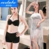 CORTUBO chia áo tắm nữ màu rắn gợi cảm bikini ba mảnh thời trang Hàn Quốc khí chất Slim bên bờ biển - Bikinis đồ bơi nữ liền thân Bikinis