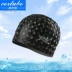 CORTUBO Đồ bơi vạn năng Mũ bơi chính hãng Bảo vệ tai chống nước Cat Eye PU Lớp phủ Unisex Tóc dài - Mũ bơi nón bơi arena Mũ bơi