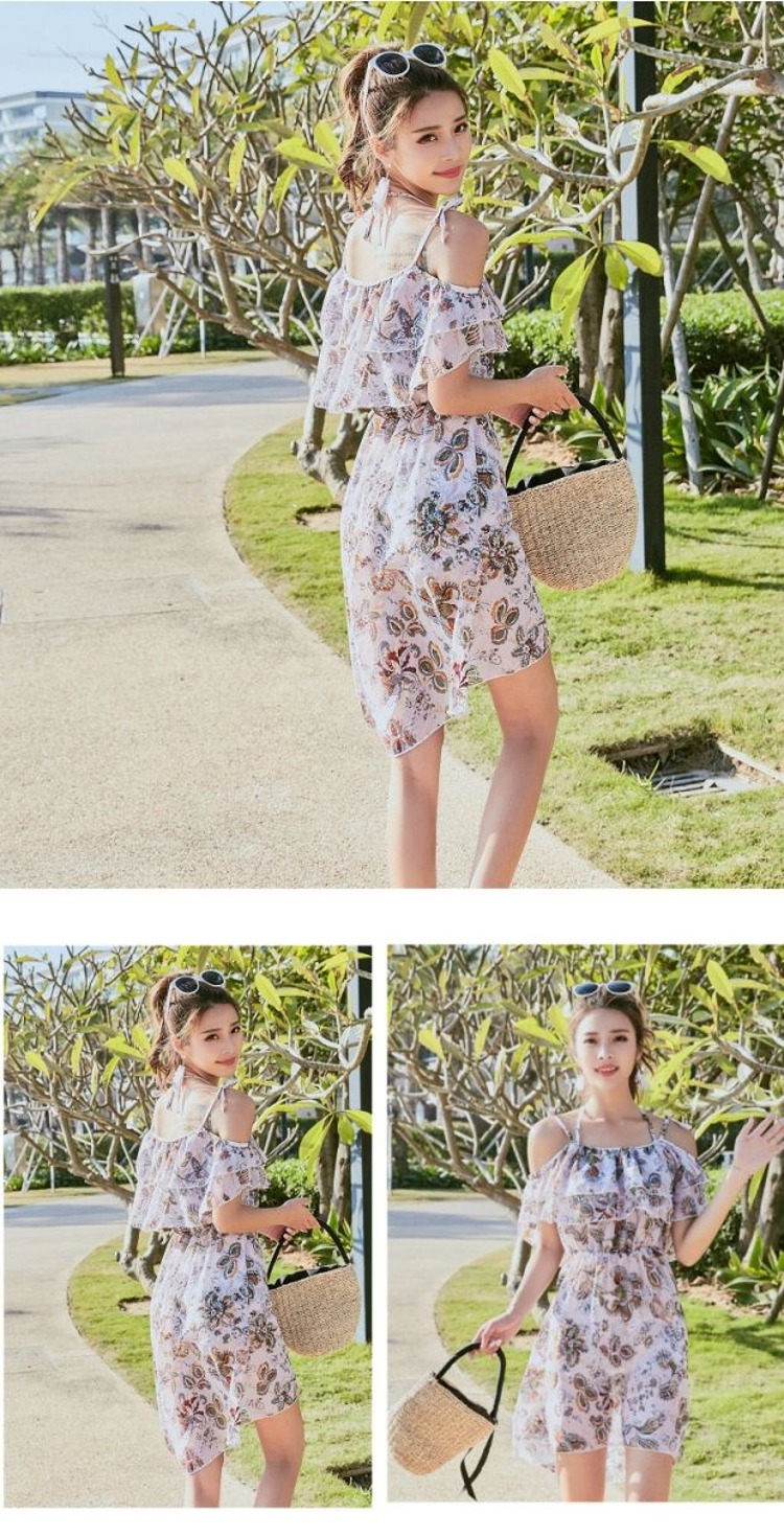 CORTUBO bikini với quầy hàng hiệu lớn màu be sọc thép ống áo tắm lớn nữ voan dài váy blouse, - Bikinis bộ đồ tắm biển nữ