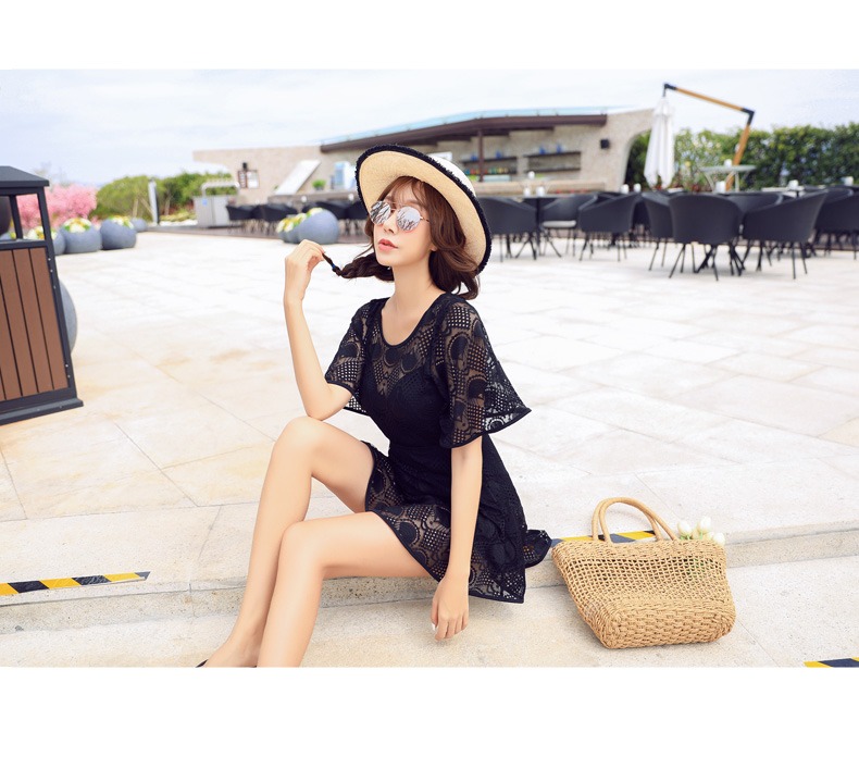 CORTUBO áo tắm nữ spa dính liền bảo thủ che bụng mảnh mai áo tắm áo tắm lớn thương hiệu truy cập - Bộ đồ bơi One Piece đồ bơi liền thân cho bé trai