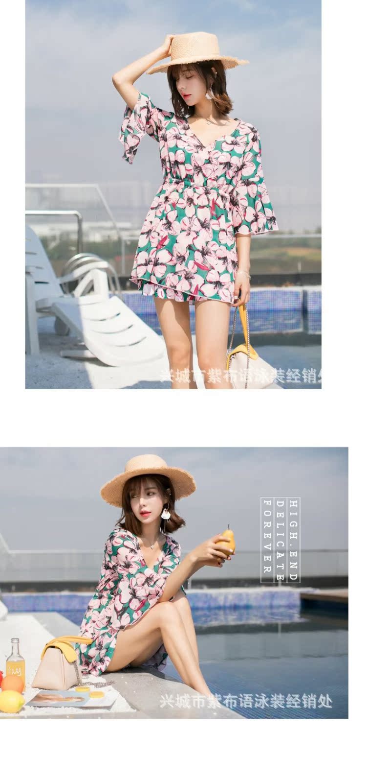 CORTUBO quầy thương hiệu áo tắm nhẹ sang trọng nữ áo tắm ba mảnh áo tắm một mảnh màu áo tắm bikini - Bộ đồ bơi One Piece đồ bơi 1 mảnh kín đáo