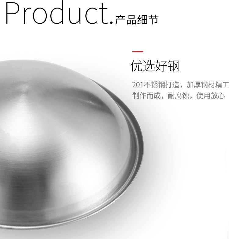 Dày 304 thép không gỉ muỗng súp colander đặt phòng bếp gia đình lẩu muỗng cháo muỗng canh tay cầm dài muỗng - Phòng bếp