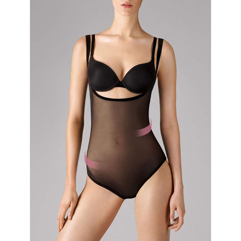 German Imported Wolford Tulle Women's Summer Sheer Breathable Sweat-Wicking Tummy Control Shapewear Bodysuit 79223 in Stock