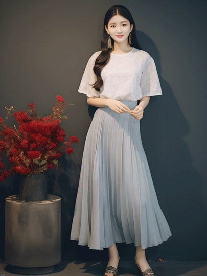 Tenues d'été de style thé, style doux, jupes de style urbain, tenues d'été deux pièces au tempérament féminin, vêtements pour femmes