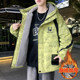 Winter Fleece-Lined Thickened Jacket for Teenagers and Men, Stylish Hooded Coat, Fashionable and Versatile Warm Parka