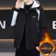 2025 autumn and winter new style two-cotton jacket men's trendy brand handsome hooded work jacket cotton jacket warm thickened jacket