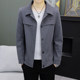 Youthful Solid Color Stylish Lapel Work Jacket Spring Men's Korean Style Trendy Casual Coat Fashionable High-End Top