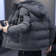 Winter down jacket for men 2025 new trendy teenagers loose hooded thickened warm short white duck down jacket