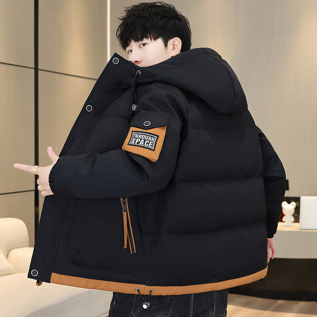 2025 New Cotton Jackets Men's Winter Thickened Warm Cotton Jackets Fashion Casual Trend Teenagers Hooded Cotton Jackets