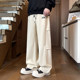 Men's Casual Pants Autumn Versatile Wide-Leg Knit Sweatpants Trendy American Style Drapey Loose Straight-Leg Sports Trousers