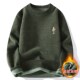 Fleece-Lined Thick Sweatshirt for Men, Trendy Brand, Loose Fit, 2023 Autumn and Winter New Style, Warm Inner Layer, Trendy Men's Base Shirt