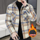 Xiaoxiangfeng Youth Woolen Jacket Men's Winter Retro Niche Lapel Jacket Design Cotton Casual Top