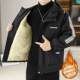 Men's Jacket, Autumn and Winter Style, Thickened and Fleece-Lined, Hooded, Korean Style, Trendy, Cool, Cotton-Padded Jacket, Winter Workwear Jacket