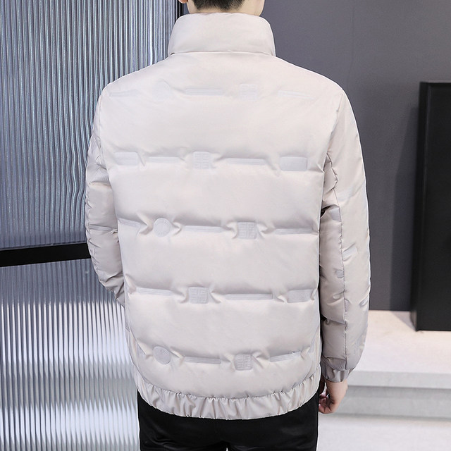 Down jacket men's winter 2024 new trendy brand handsome stand-up collar duck down cold-proof clothes winter short warm jacket