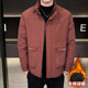 2025 New Style Workwear Cotton Jacket for Men, Winter Trendy Stand-Up Collar Jacket, Padded and Thickened for Warmth, Casual Cotton Coat