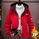 New winter hooded workwear parka cotton coat men's velvet thickened warm jacket loose casual cotton coat