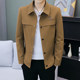 Youthful Solid Color Stylish Lapel Work Jacket Spring Men's Korean Style Trendy Casual Coat Fashionable High-End Top