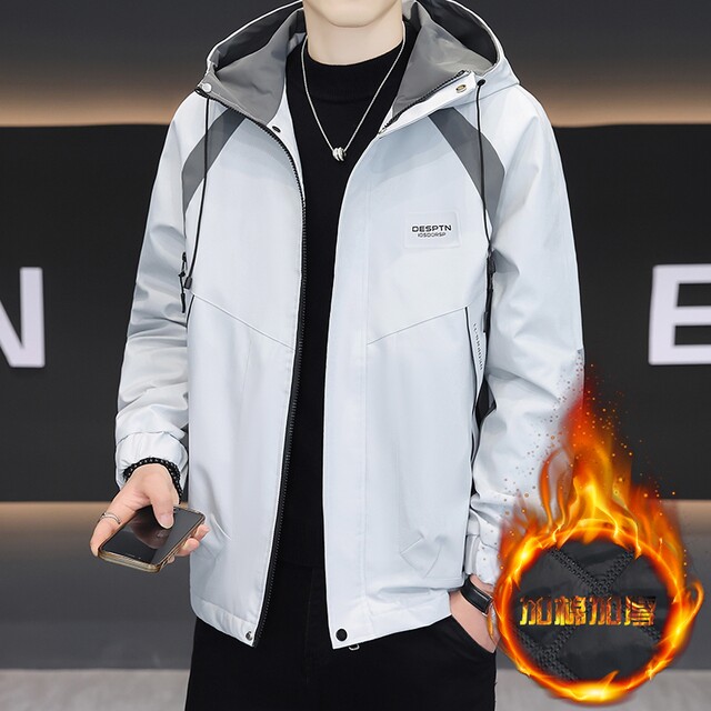 2025 autumn and winter new style two-cotton jacket men's trendy brand handsome hooded work jacket cotton jacket warm thickened jacket