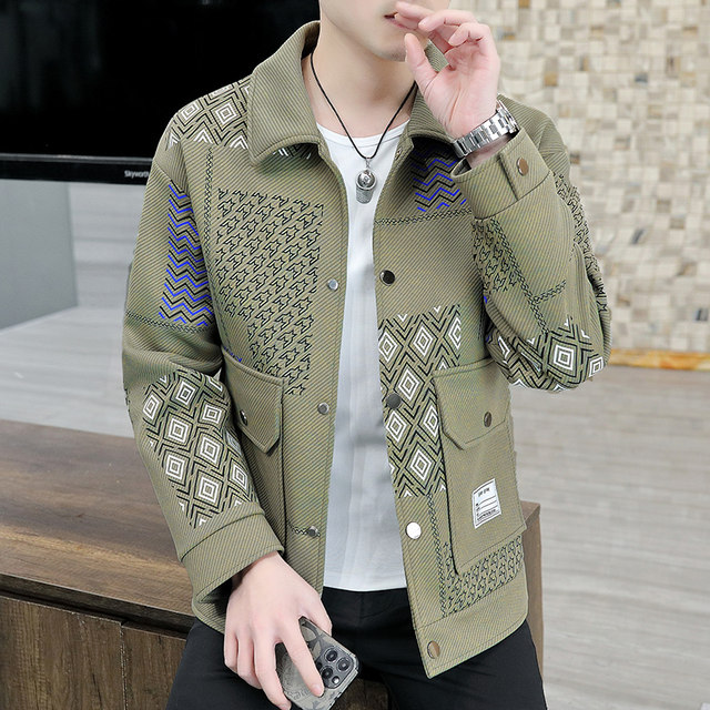 Trendy and Stylish Men's Jacket with a Chanel-Inspired Design, 2026 New Spring and Autumn Collection, High-End Men's Clothing with a Lapel Collar