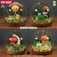Пузырька Dimoo Jurassic World Dinosaur Park Blind Blind Eternal Flower Laboratory Play Gift Женщина