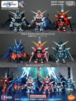 Bandai Qmsv Attack Freedom and Infinite Justice Gundam слепая коробка ручной работы украшение для офисного автомобиля модель подарок для мужчин