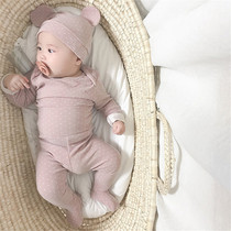 ins wind spring autumn style baby autumn clothes autumn pants pure cotton pyjamas three sets 0-1 year old men and womens home suits suit