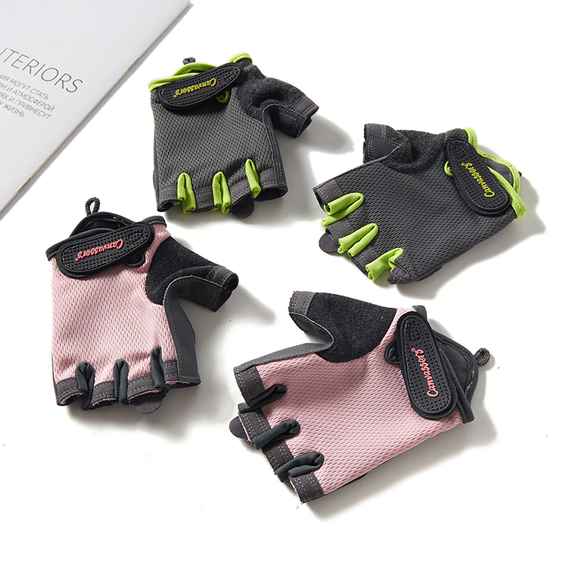 Sports Fitness Gloves Apparatus Anti-Slip Semi-Finger Biker Iron Training Protection Wear Resistant And Breathable Single Bar Dumbbells Protective Gear